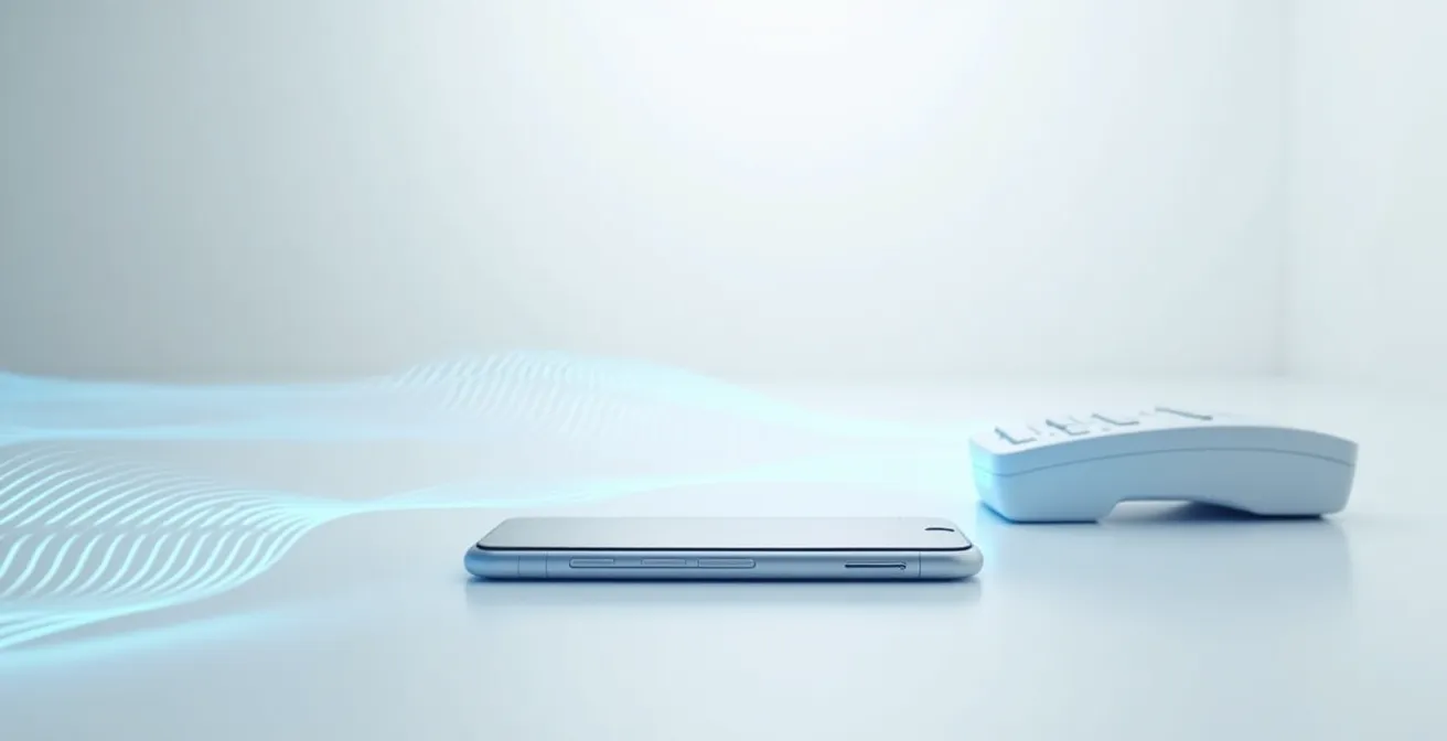 Visualizzazione del campo magnetico NFC che decade con la distanza tra telefono e POS