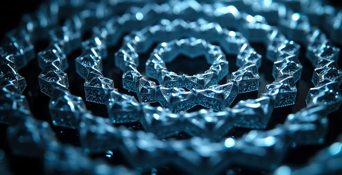 Rappresentazione visiva della complessità matematica di una chiave a 256 bit