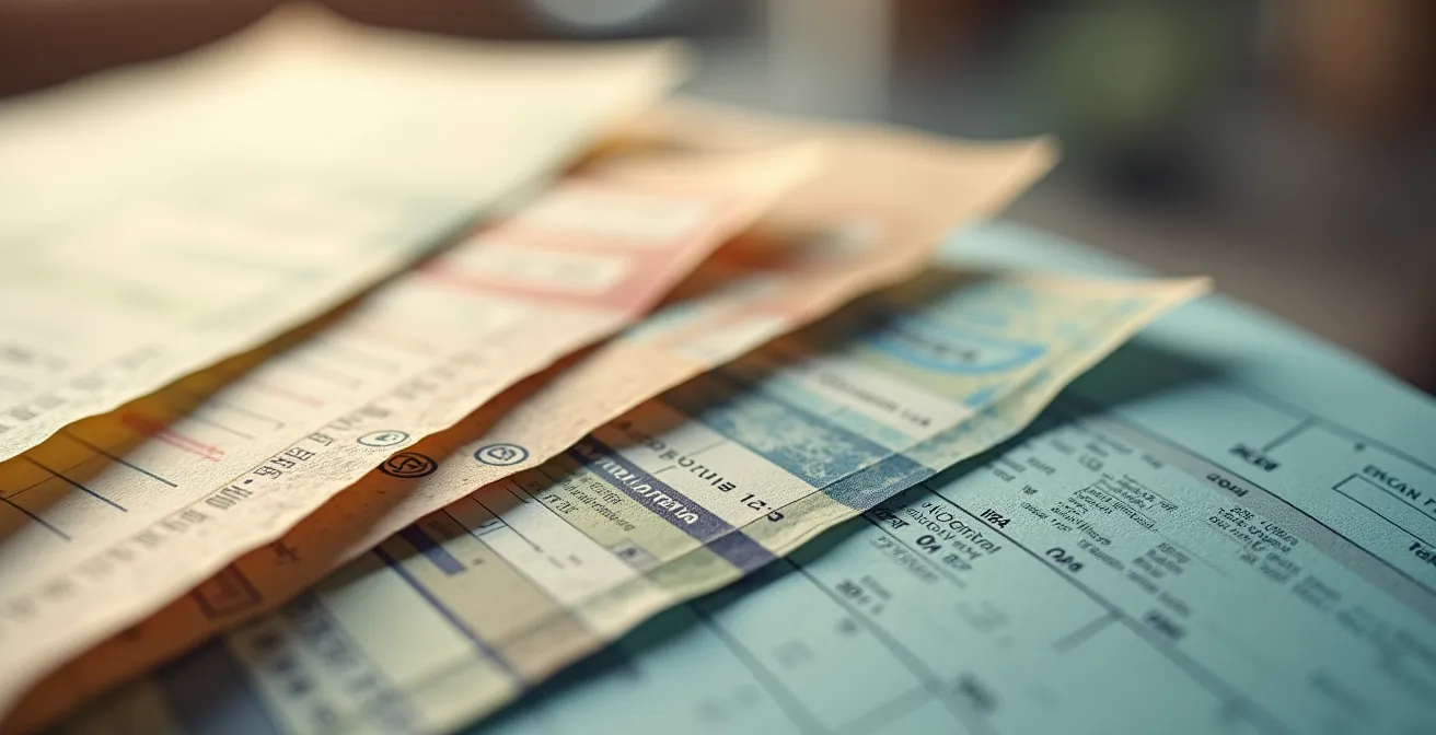 Documenti fiscali organizzati in raccoglitori con calcolatrice e modello 730, pronti per la detrazione