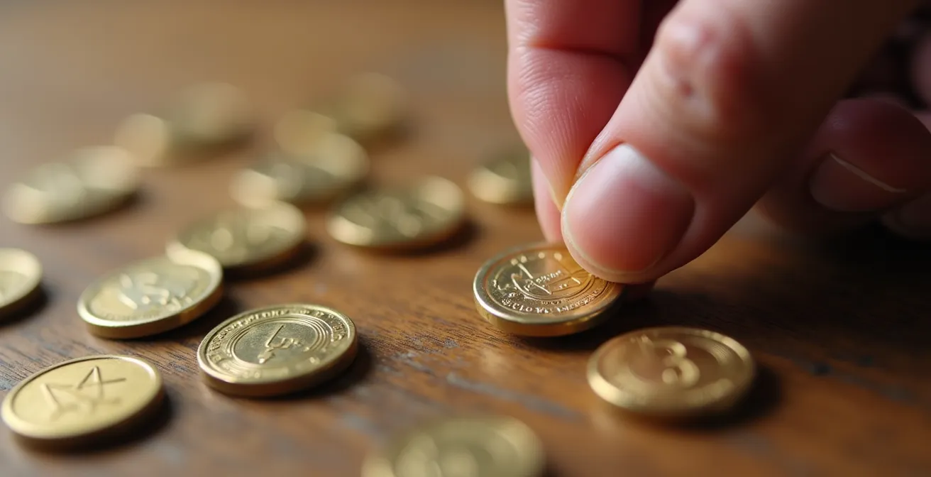 Mano che seleziona con precisione titoli azionari durante un momento di ribasso del mercato