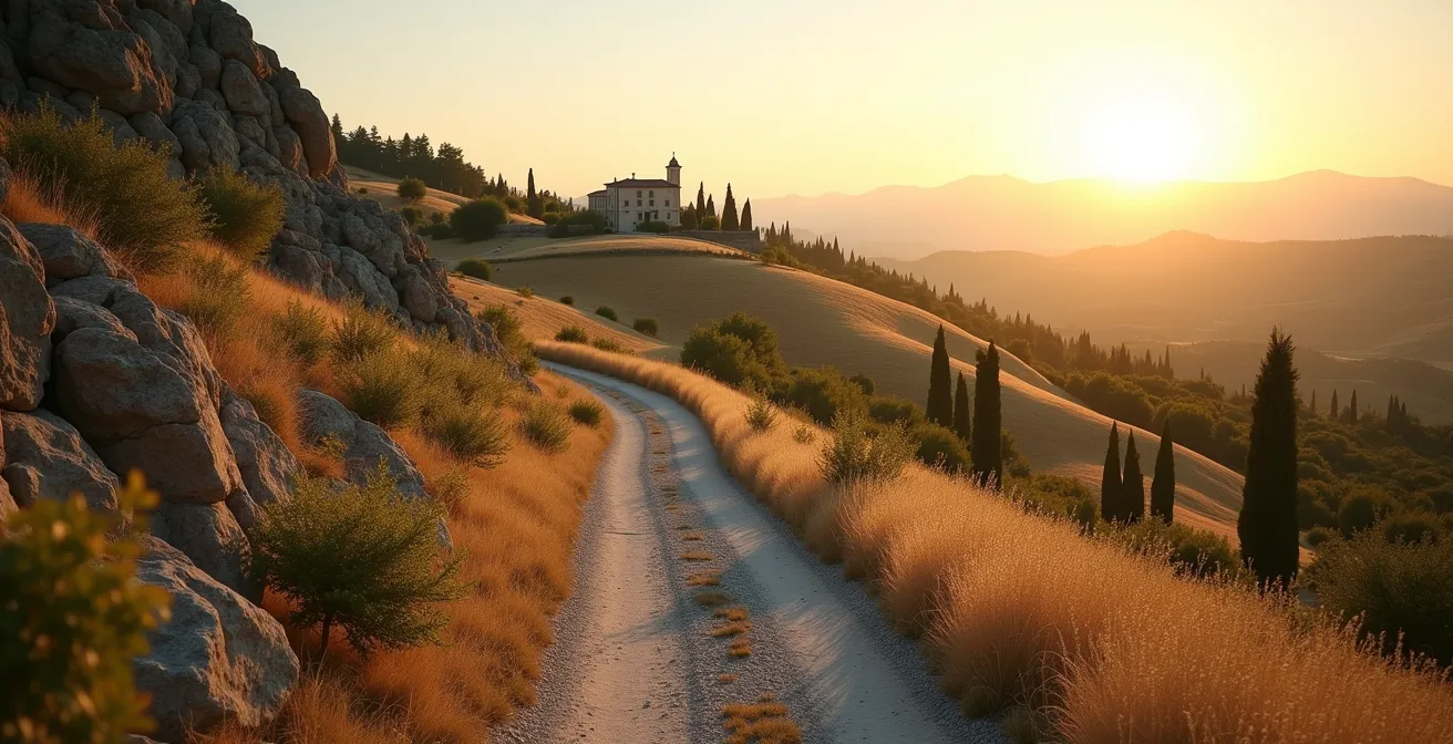 Grafico metaforico del percorso verso la pensione con riduzione graduale del rischio