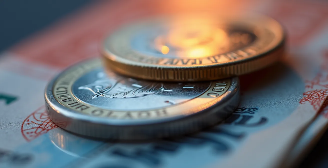 Composizione macro di texture di diverse superfici che rappresentano livelli di investimento, dal metallo lucido alla carta ruvida